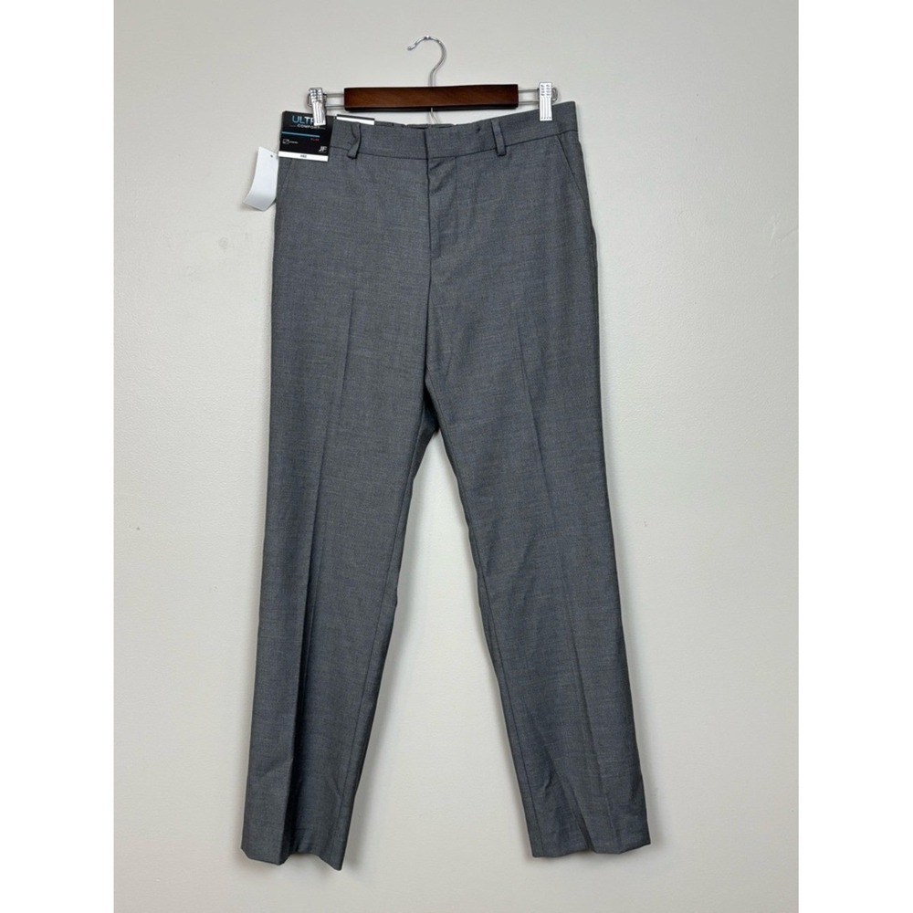 J Ferrar Pants Mens 30x30 Gray Ultra Comfort Slim Stretch Adjustec Dress Pants